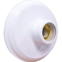 Plafon PVC E-27 60w Branco Soquete Porcelana 