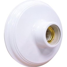 Plafon PVC E-27 60w Branco Soquete Porcelana 