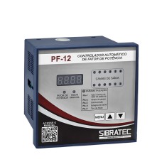 Controlador de Fator de Potência Trifásico 380V 12 Estágios PF12 - Alimentação Fase/Neutro (220V)